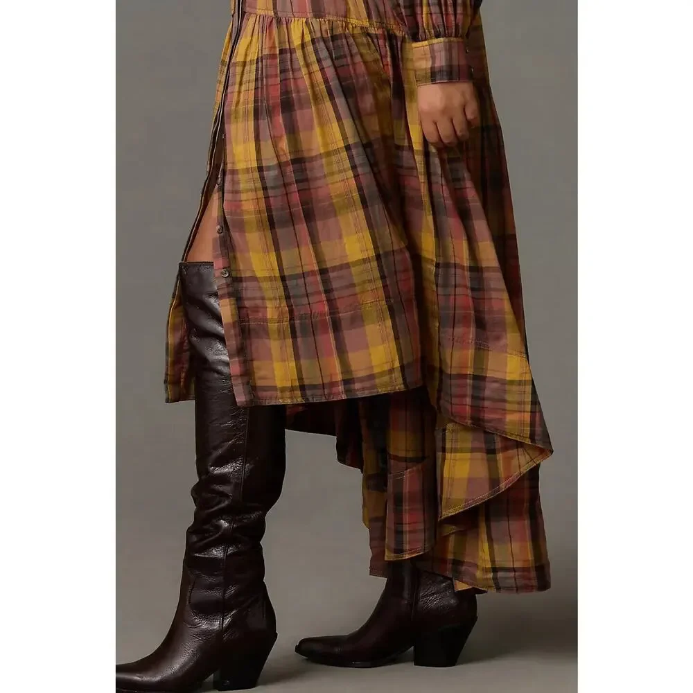 NWT Anthropologie Pilcro Long Sleeve Tiered High Low Dress Oversize Plus Size 2X - Picture 9 of 16